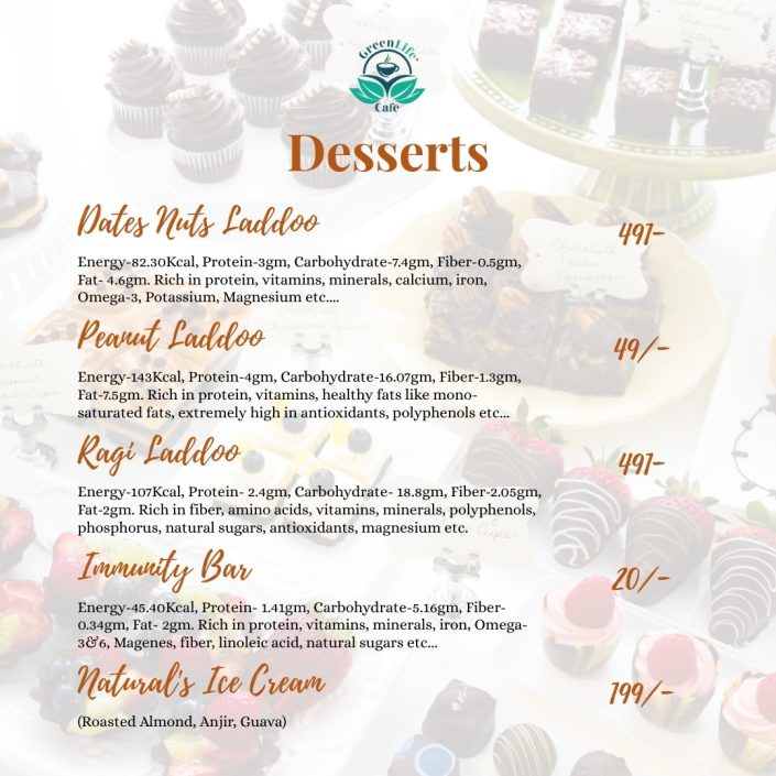 Desserts Menu